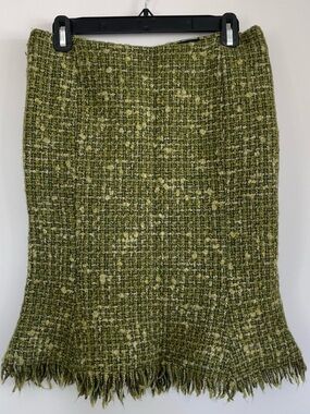 Woman’s warm Lana vergine mix textile skirt. Multicolor. Size 44 Euro. S USA